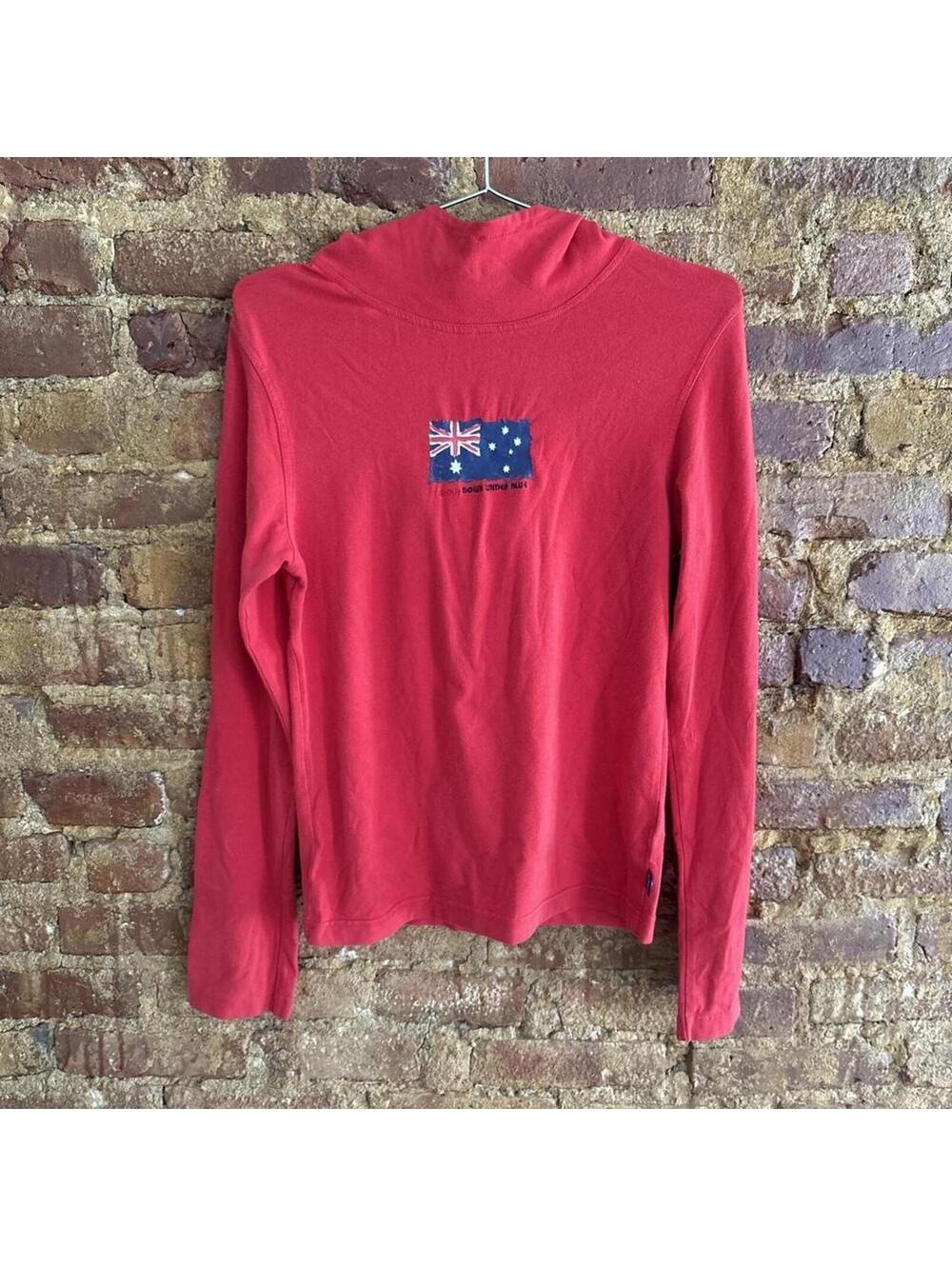 Vintage Coogi Australia Flag Hooded Long-Sleeve